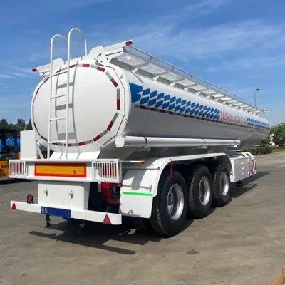 3 trục ổn định thép cacbon nhôm hợp kim thép không gỉ Tanker nhiên liệu Semi trailer