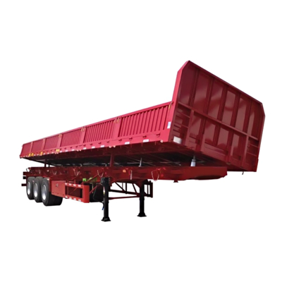 Rơ moóc ben lật bên 3 trục vận chuyển than mỏ
