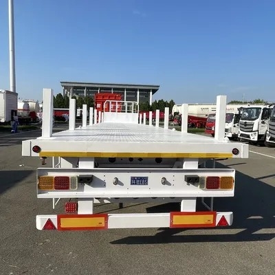 Xe đầu kéo sơ mi rơ moóc sàn container 20/40/45FT với khóa xoắn điều chỉnh 12500x2500x1600